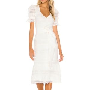 Quinn Midi Dress in White